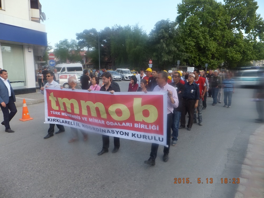 KIRKLARELİ`DE SOMA FACİASI İLE İLGİLİ YÜRÜYÜŞ VE BASIN AÇIKLAMASI