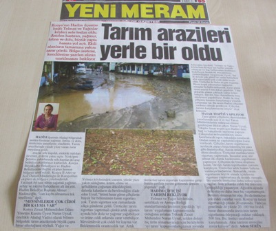“TARIM ARAZİLERİ YERLE BİR OLDU” YENİ MERAM