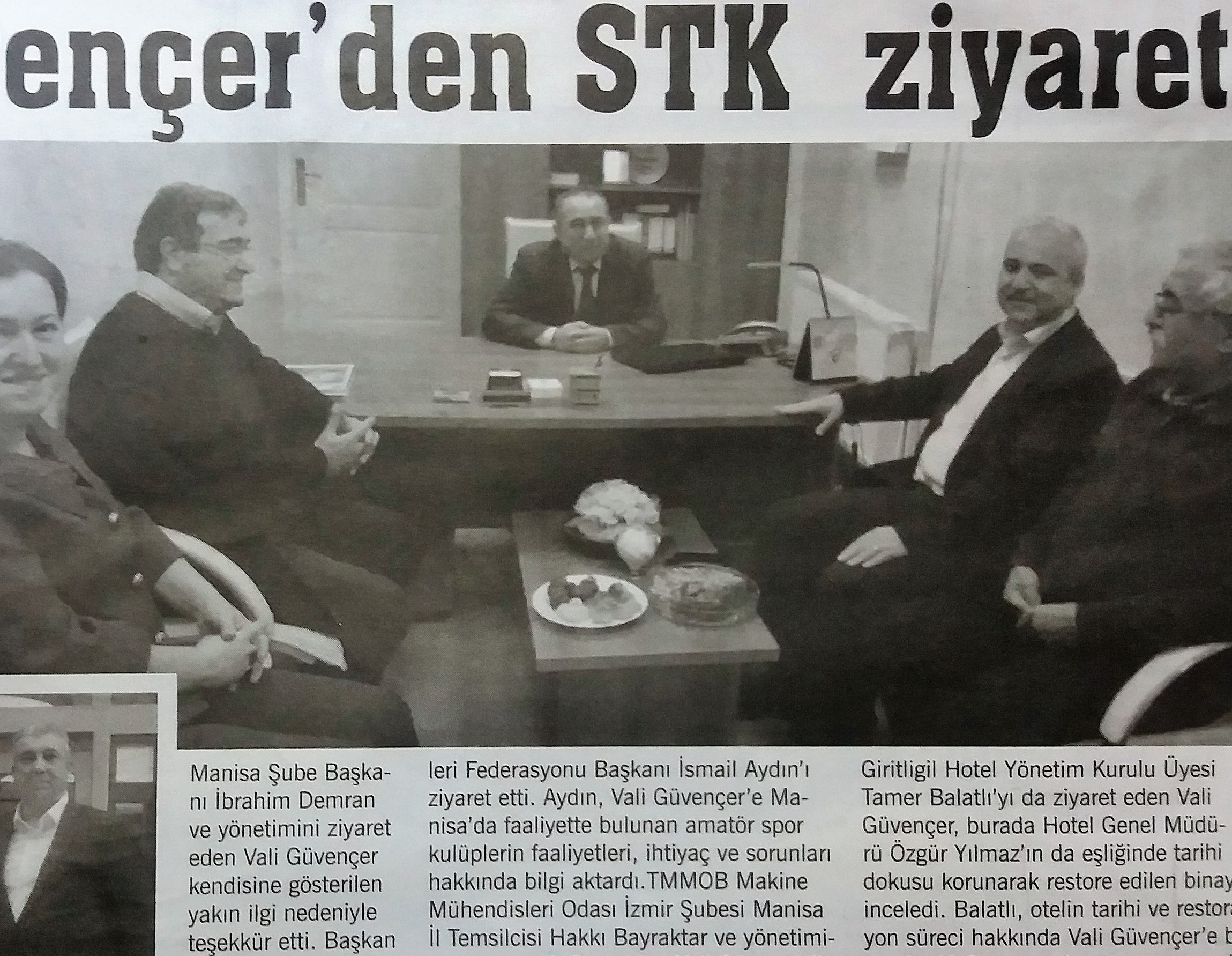  MANŞET GAZETESİ-VALİ GÜVENÇER`DEN STK ZİYARETİ