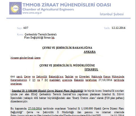 TERMİK SANTRAL İTİRAZIMIZ