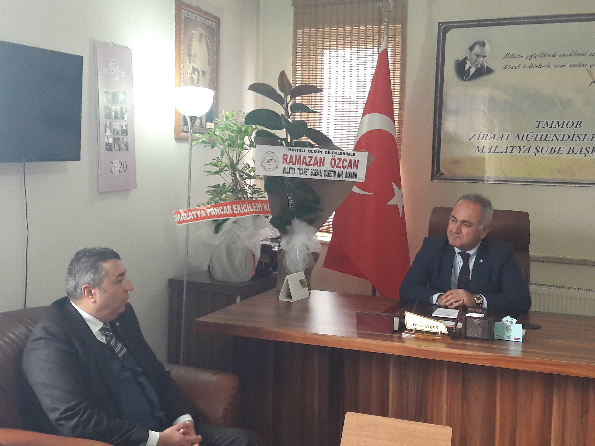 TİCARET BORSASI BAŞKANI ODAMIZA HAYIRLI OLSUN ZİYARETİ