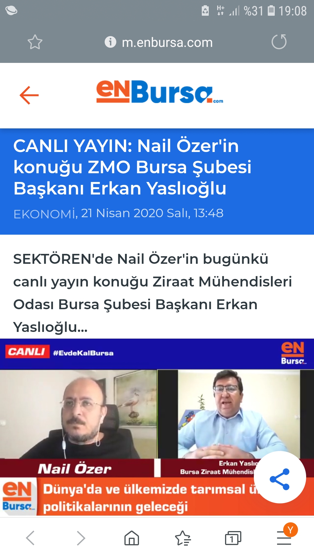 ENBURSA "SEKTÖRDEN" PROGRAMINA KATILDIK