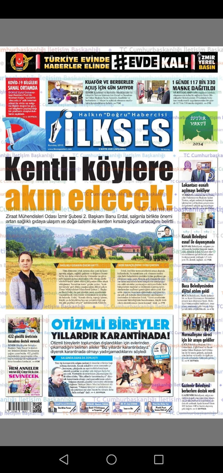 İLKSES GAZETESİ:SALGIN GÖÇÜN YÖNÜNÜ DEĞİŞTİRECEK-06.05.2020