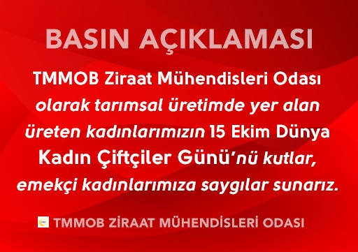15 EKİM DÜNYA KADIN ÇİFTÇİLER GÜNÜ UMUTLU OLSUN!