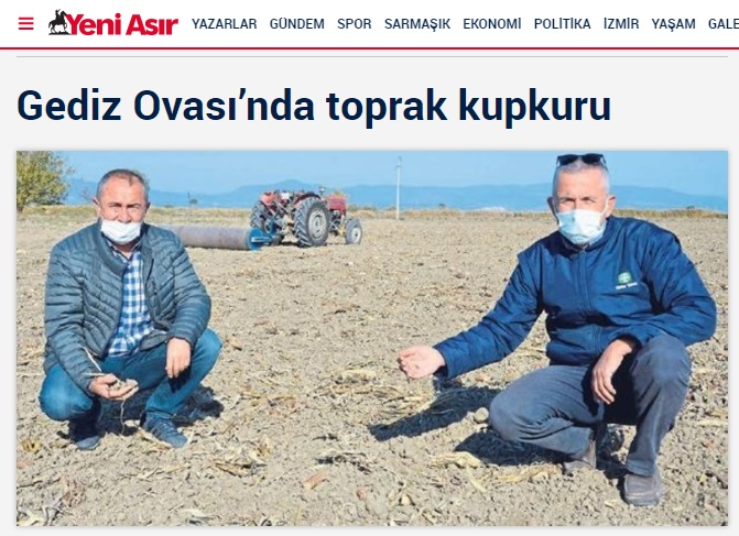 YENİ ASIR GAZETESİ: GEDİZ OVASI'NDA TOPRAK KUPKURU- 28 KASIM 2020