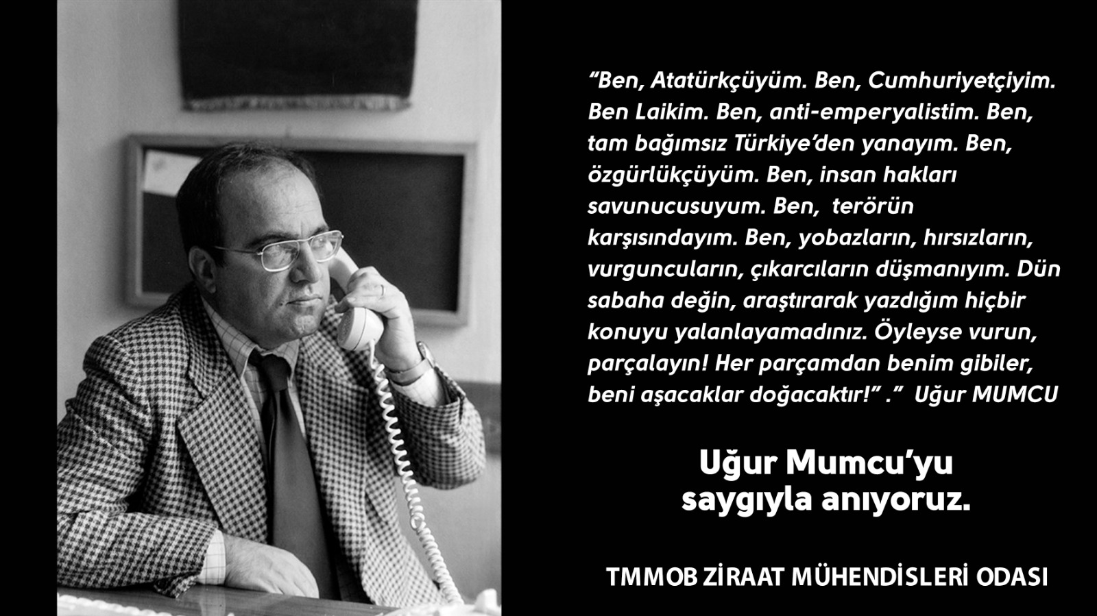 24 OCAK, O KARANLIK GÜNÜN ARDINDAN 28 YIL GEÇTİ...

UĞUR MUMCU

UNUTULMADI, UNUTULMUYOR, UNUTTURULAMAYACAK.