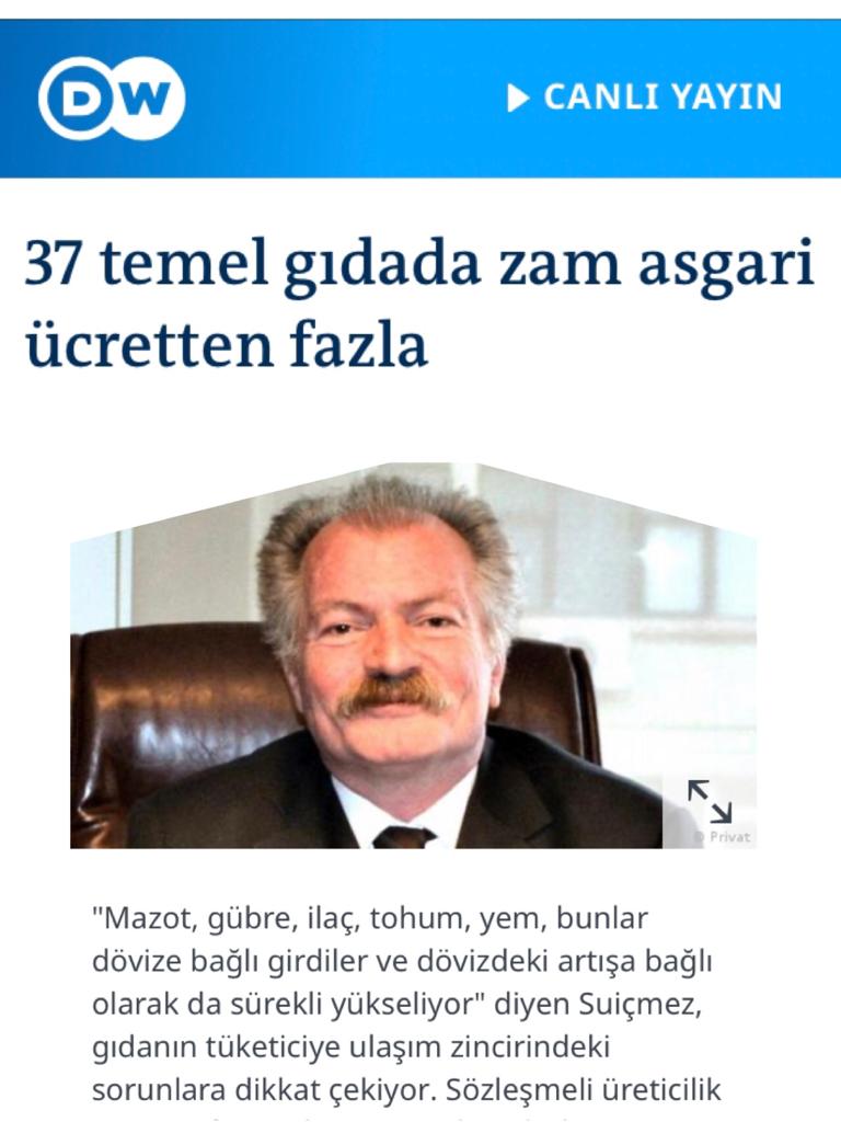 DEUTSCHE WELLE TÜRKÇE: 37 TEMEL GIDADA ZAM ASGARİ ÜCRETTEN FAZLA- 27 ŞUBAT 2021