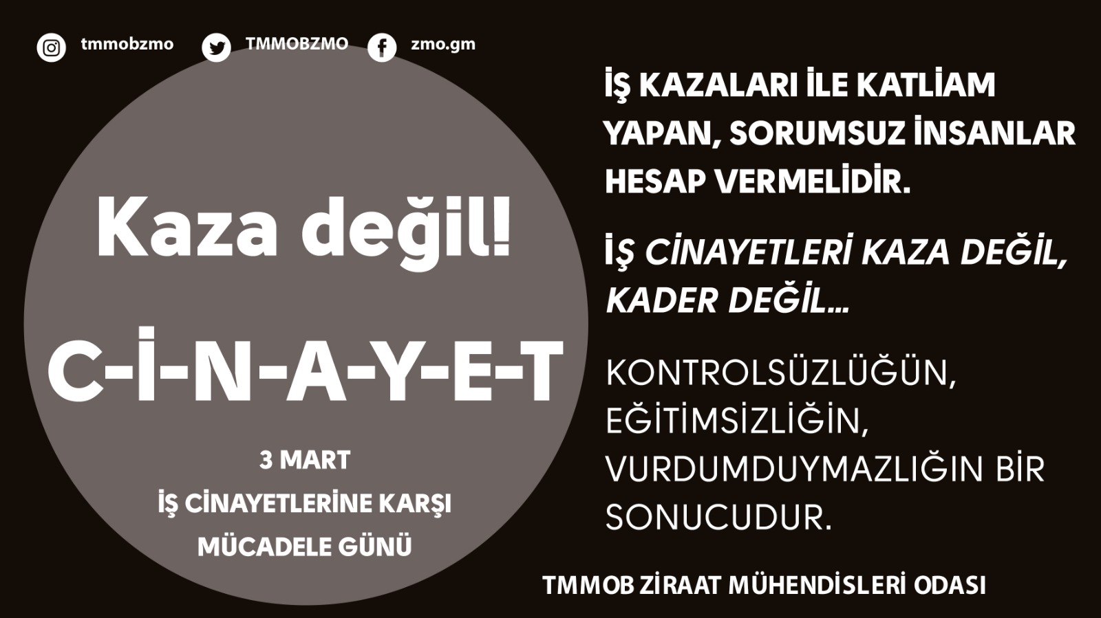 TARIM SEKTÖRÜNDE DE İŞ CİNAYETLERİNE SON...