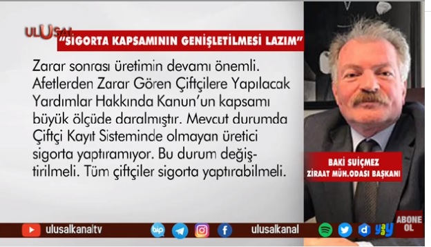 ULUSAL.COM.TR: ZİRAATÇILARDAN SİGORTA UYARISI- 28 MART 2021