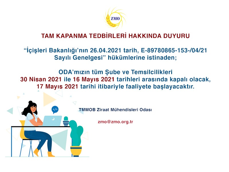 TAM KAPANMA TEDBİRLERİ HAKKINDA DUYURU