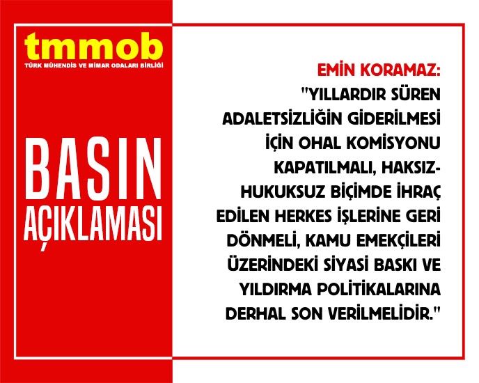 KAMU EMEKÇİLERİ ÜZERİNDEKİ SİYASİ BASKI VE YILDIRMA POLİTİKALARINA DERHAL SON VERİLSİN!