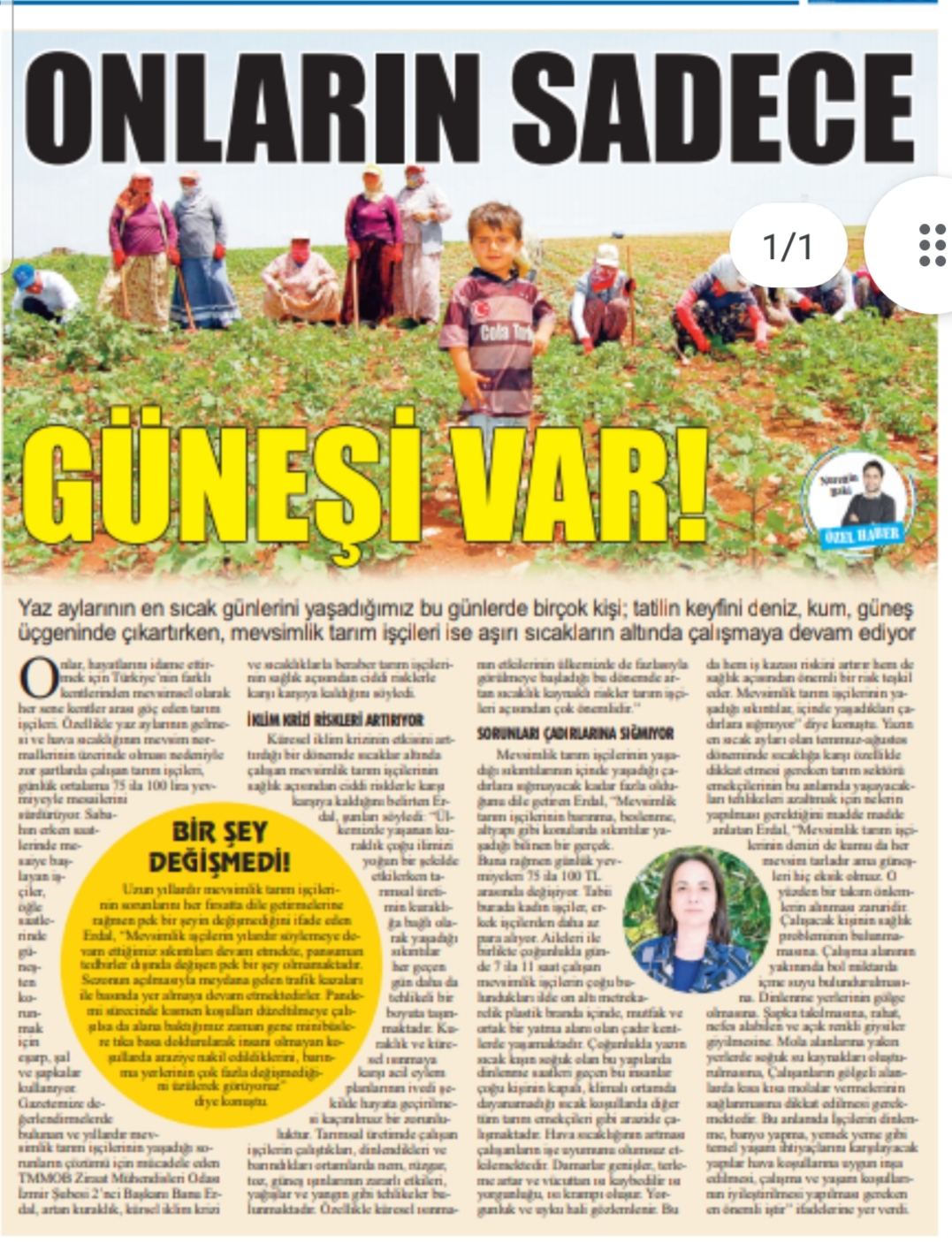 İLKSES GAZTESİ: ONLARIN SADECE GÜNEŞİ VAR!-16 TEMMUZ 2021