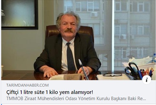 TARIMDAN HABER: ÇİFTÇİ 1 LİTRE SÜTE 1 KİLO YEM ALAMIYOR!- 26 TEMMUZ 2021