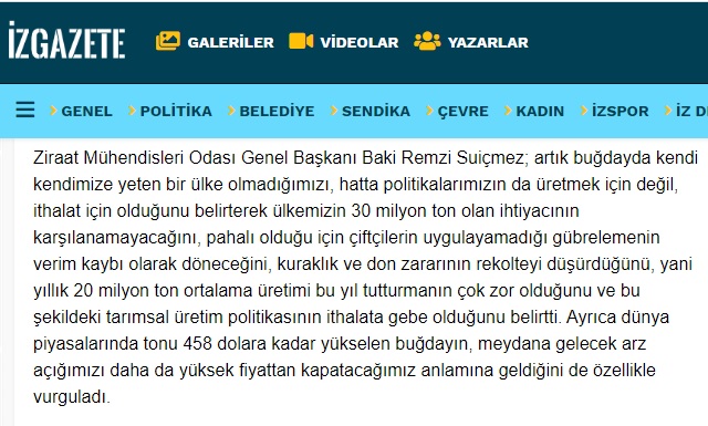 İZ GAZETE: ÜRETME TÜKEN- 21 MAYIS 2022