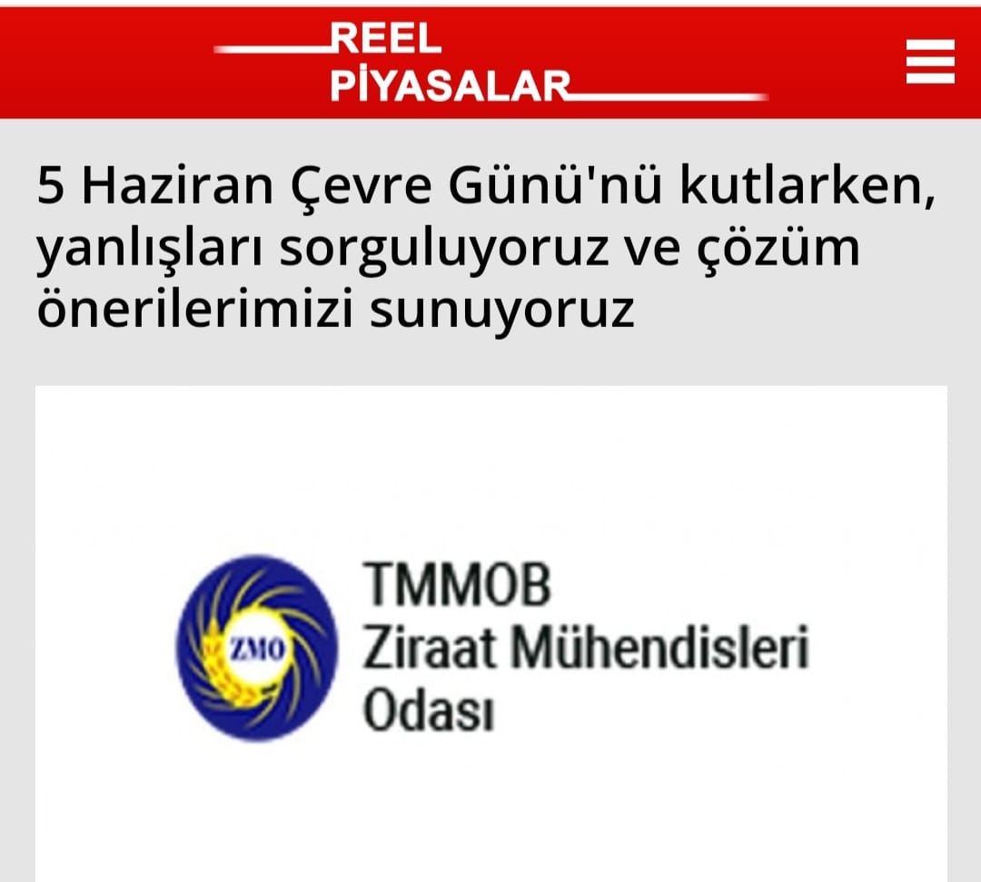 REEL PİYASALAR: 5 HAZİRAN ÇEVRE GÜNÜ`NÜ KUTLARKEN, YANLIŞLARI SORGULUYORUZ VE ÇÖZÜM ÖNERİLERİMİZİ SUNUYORUZ- 5 HAZİRAN 2022