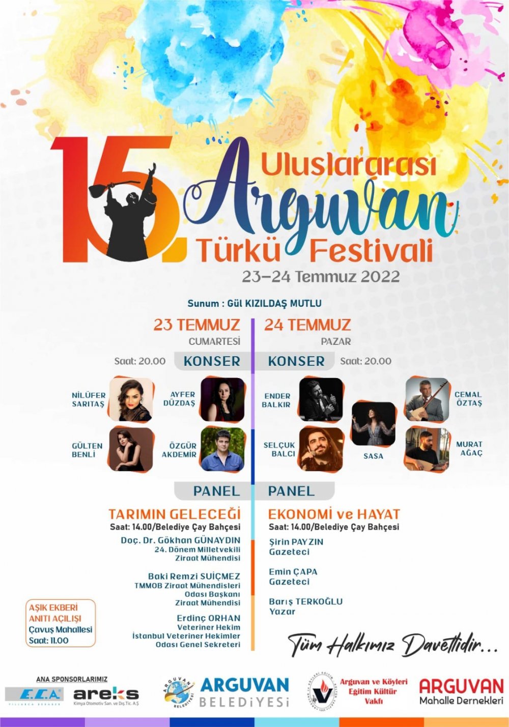 15. ULUSLARARASI ARGUVAN TÜRKÜ FESTİVALİ'NDE "TARIMIN GELECEĞİ" KONULU PANEL