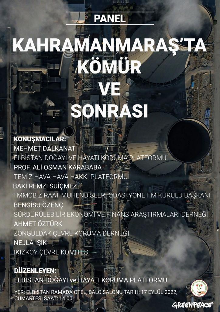 "KAHRAMANMARAŞ`TA KÖMÜR VE SONRASI" KONULU PANELE KATILIYORUZ