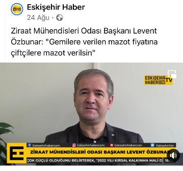 ESKİŞEHİR HABER TV-GEMİLERE VERİLEN MAZOT FİYATINA ÇİFTÇİLERE MAZOT VERİLSİN