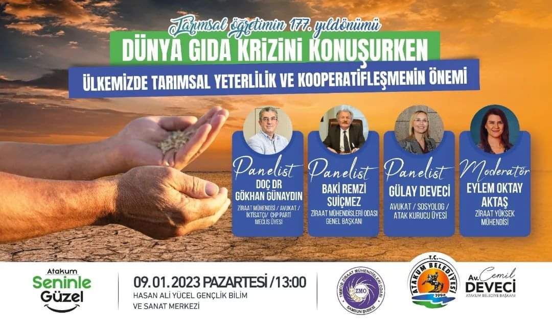 "DÜNYA GIDA KRİZİNİ KONUŞURKEN ÜLKEMİZDE TARIMSAL YETERLİLİK VE KOOPERATİFLEŞMENİN ÖNEMİ" KONULU PANEL