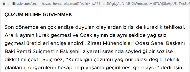 MİLLİ İRADE GAZETESİ: SEÇİM HAVASI HENÜZ OLUŞMADI- 28 OCAK 2023