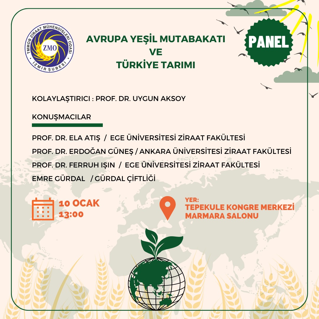 AVRUPA YEŞİL MUTABAKATI VE TÜRKİYE TARIMI PANELİ