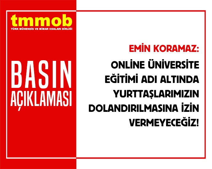 ONLİNE ÜNİVERSİTE EĞİTİMİ ADI ALTINDA YURTTAŞLARIMIZIN DOLANDIRILMASINA İZİN VERMEYECEĞİZ!