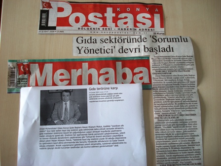 “GIDA TERÖRÜNE KARŞI” MERHABA GAZETESİ – “GIDA SEKTÖRÜNDE SORUMLU YÖNETİCİ DEVRİ BAŞLADI- SORUMLU YÖNETİCİ KAVRAMI ÖNEMSENMİYOR” KONYA POSTASI