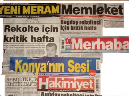 “BUĞDAY REKOLTESİ İÇİN KRİTİK HAFTA”-MERHABA-MEMLEKET-HAKİMİYET-KONYA’NIN SESİ-YENİ MERAM-ZAMAN
