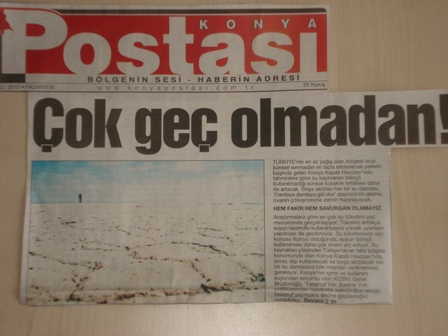 “ÇOK GEÇ OLMADAN!”-KONYA POSTASI