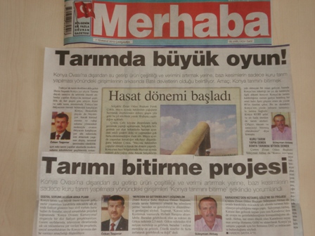“TARIMI BİTİRME PROJESİ” - “NEREDEN SU GETİREBİLİRİZ’İ DÜŞÜNELİM” - “KARASU’DAN GELECEK SU GÖKSU’NUN 2,5 KATI”-MERHABA 