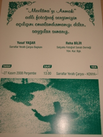 "MEVLANA’YI ANMAK" KONULU FOTOĞRAF SERGİSİNE KATILDIK