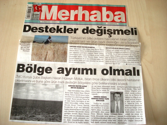 “DESTEKLER DEĞİŞMELİ- BÖLGE AYRIMI OLMALI” MERHABA GAZETESİ