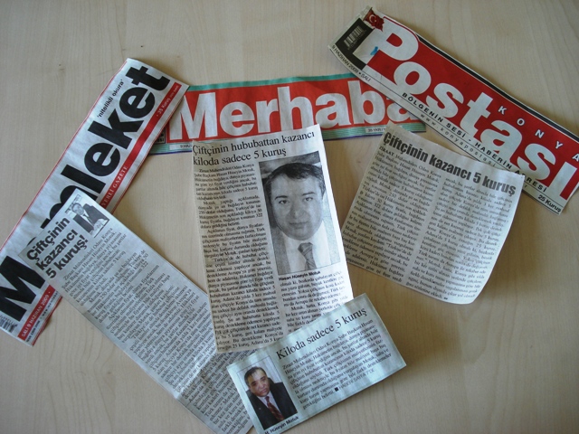 “ÇİFTÇİNİN HUBUBATTAN KAZANCI KİLODA SADECE 5 KURUŞ” – MERHABA GAZETESİ, “ÇİFTÇİNİN KAZANCI 5 KURUŞ”-MEMLEKET GAZETESİ, KONYA POSTASI