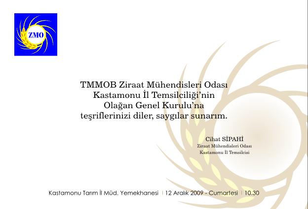 ZMO KASTAMONU İL TEMSİLCİLİĞİ OLAĞAN GENEL KURULU