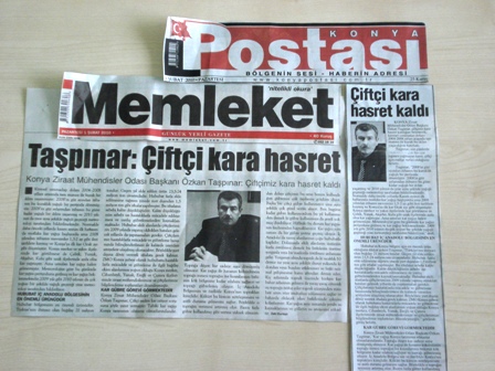“ÇİFTÇİ KARA HASRET” MEMLEKET-KONYA POSTASI,  “KAR TOPRAĞI KORUYOR”- MERHABA
