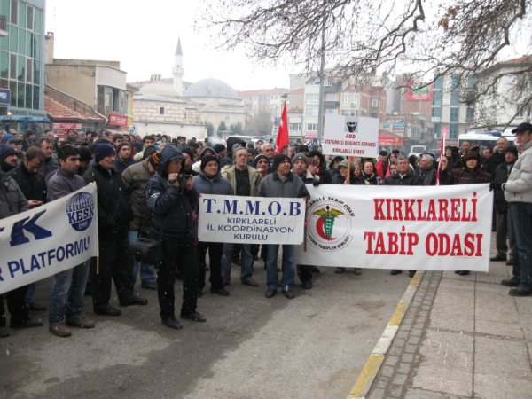KIRKLARELİ'NDE TEKEL İŞÇİLERİNE DESTEK