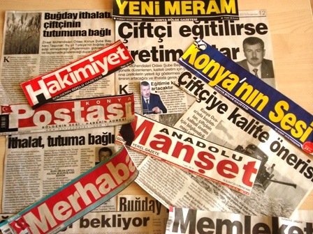 “BUĞDAY İTHALATI, ÇİFTÇİYE BAĞLI”-MANŞET-MEMLEKET, “ÇİFTÇİYE KALİTE ÖNERİSİ”-KONYA’NIN SESİ, “EĞİTİMLE KALİTE ARTAR”-YENİMERAM, “BUĞDAY İLGİ BEKLİYOR”-MERHABA, “İTHALAT TUTUMA BAĞLI”-KONYA 