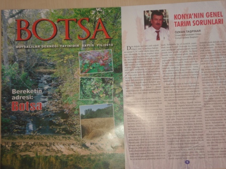 “KONYA’NIN GENEL TARIM SORUNLARI”- BOTSA DERGİSİ