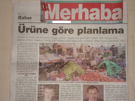 “ÜRÜNE GÖRE PLANLAMA”-MERHABA GAZETESİ