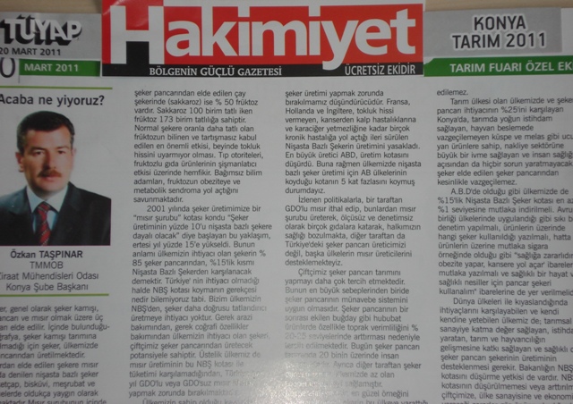 “ACABA NE YİYORUZ!” - HAKİMİYET GAZETESİ TARIM FUARI ÖZEL EKİ