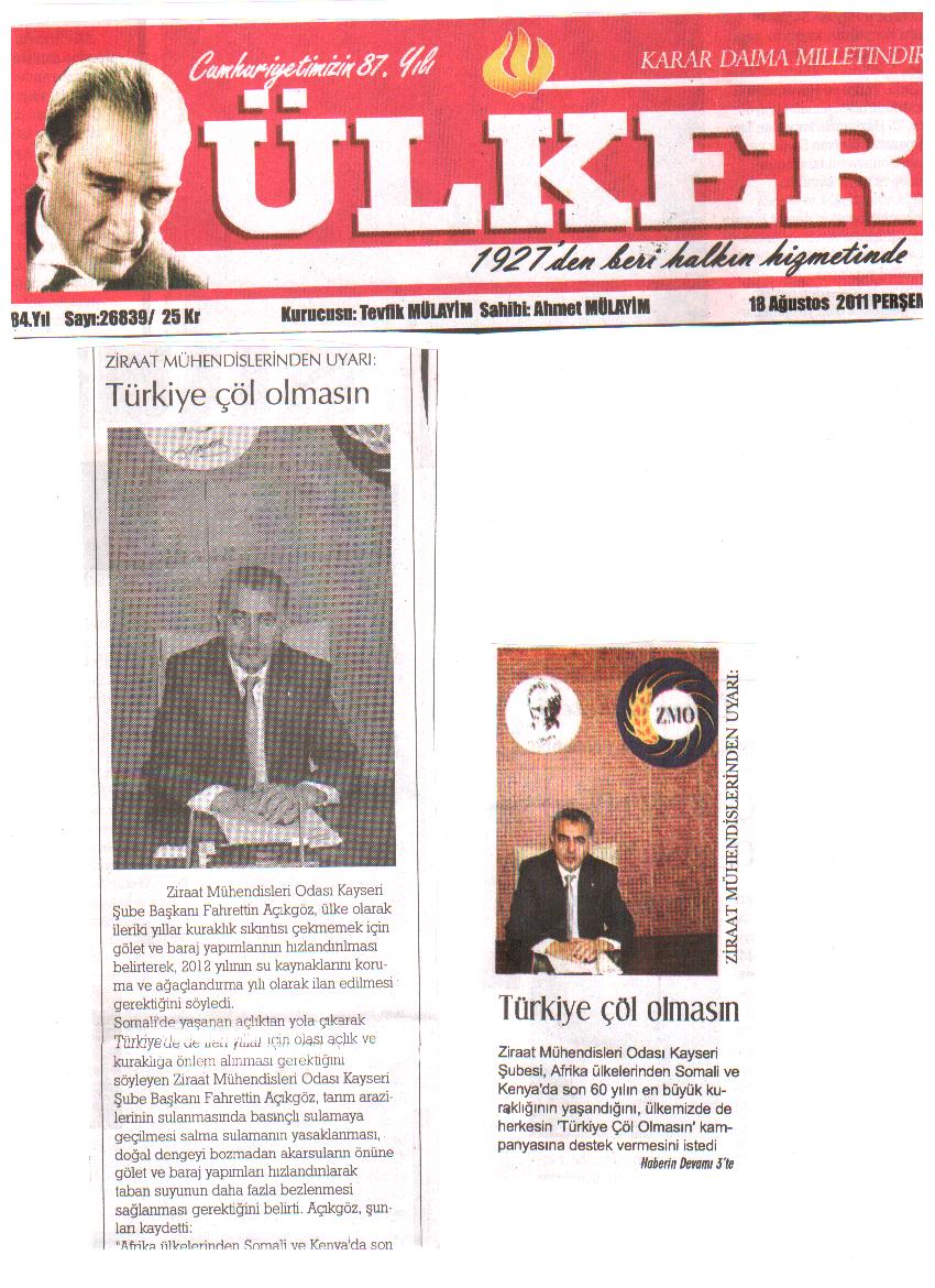 TÜRKİYE ÇÖL OLMASIN