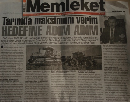 “TARIMDA MAKSİMUM VERİM HEDEFİNE ADIM ADIM”-MEMLEKET