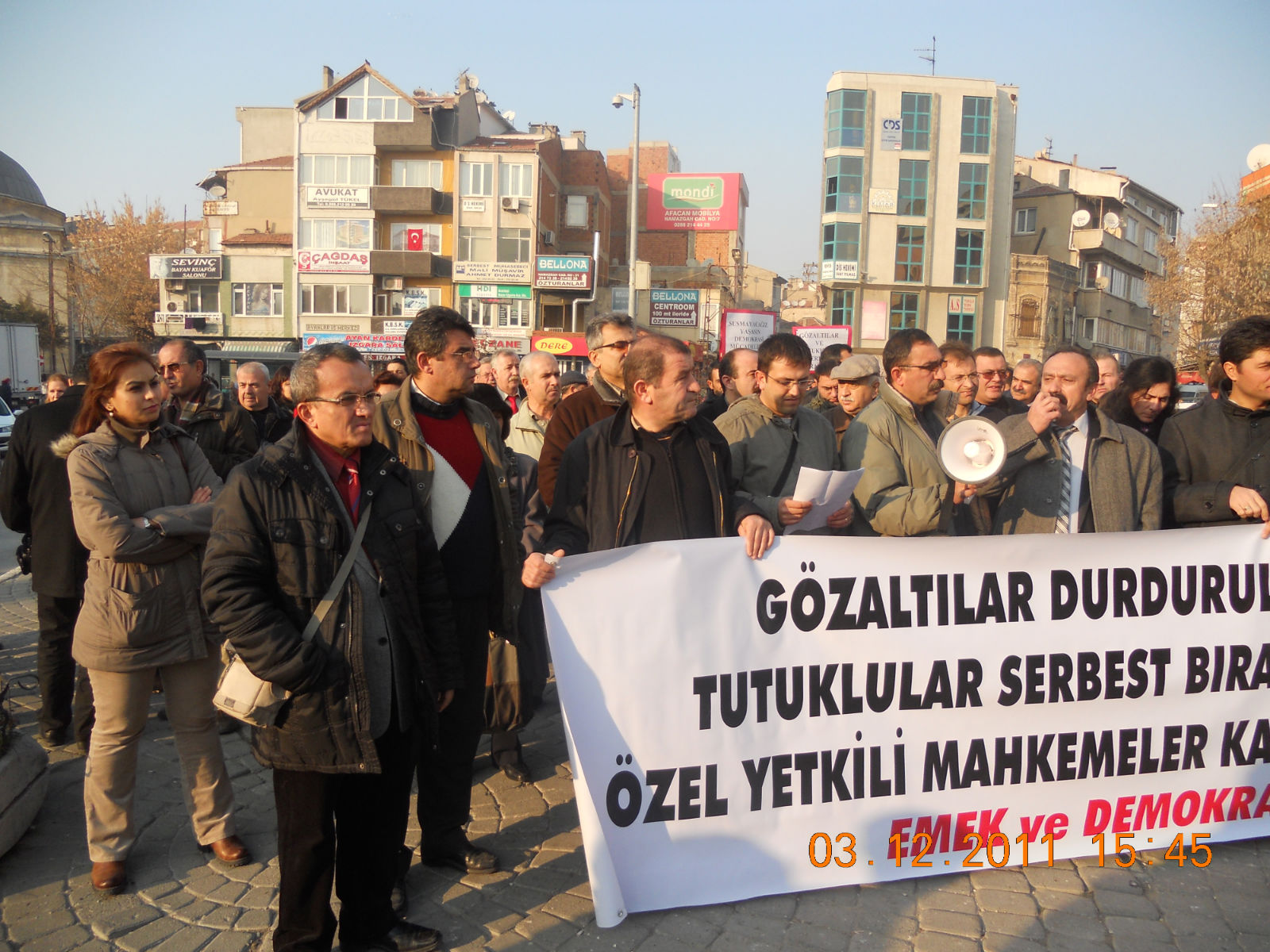 KIRKLARELİ`NDE KESK-TMMOB-TTB YÜRÜYÜŞ VE BASIN AÇIKLAMASI