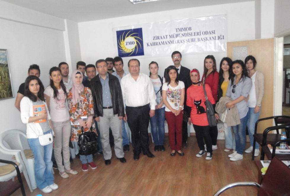 KSÜ ZİRAAT FAKÜLTESİ ÖĞRENCİLERİNDEN ŞUBEMİZE ZİYARET