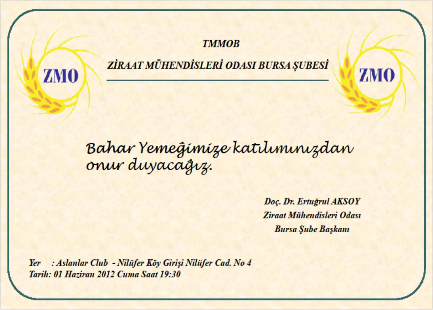 BAHAR YEMEĞİ