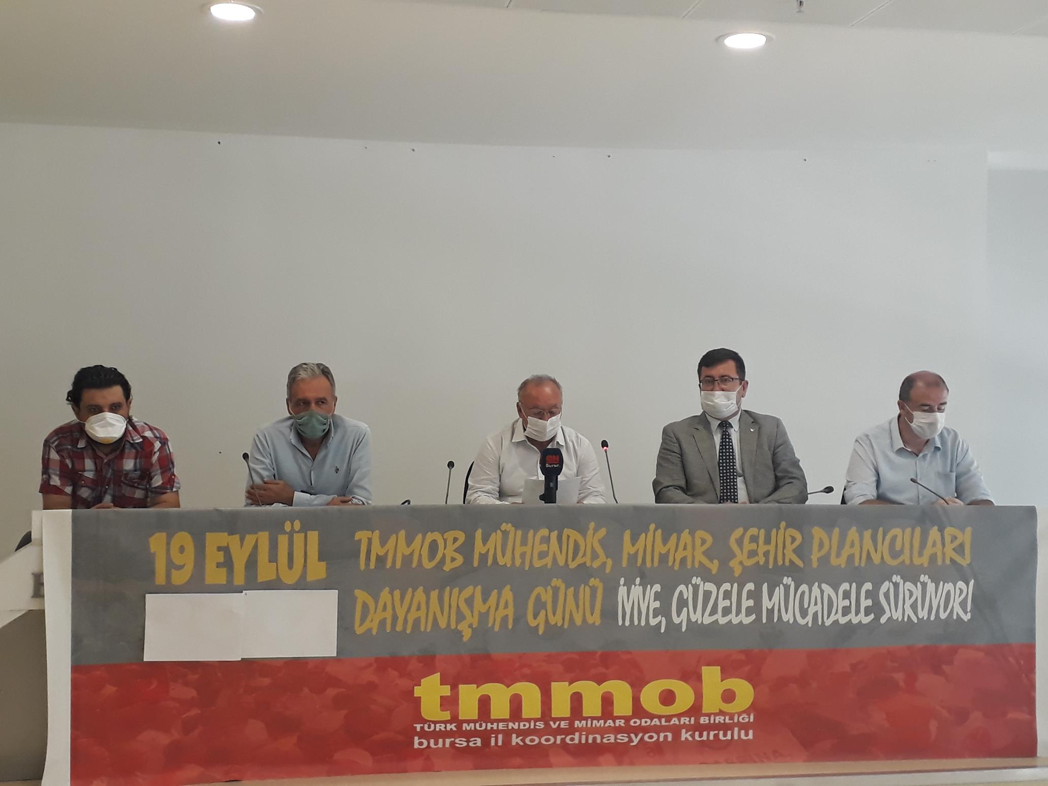 TMMOB BURSA İKK "19 EYLÜL MMŞP DAYANIŞMA GÜNÜ" BASIN AÇIKLAMASI