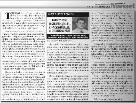 "ZMO TARIM KÖŞESİ - TARIMDA YENİ UYGULAMA; AZALTILMIŞ TOPRAK İŞLEME VE DOĞRUDAN EKİM"- ANADOLU MANŞET
