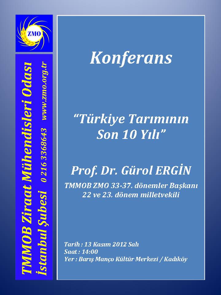 KONFERANS: TÜRKİYE TARIMININ SON 10 YILI