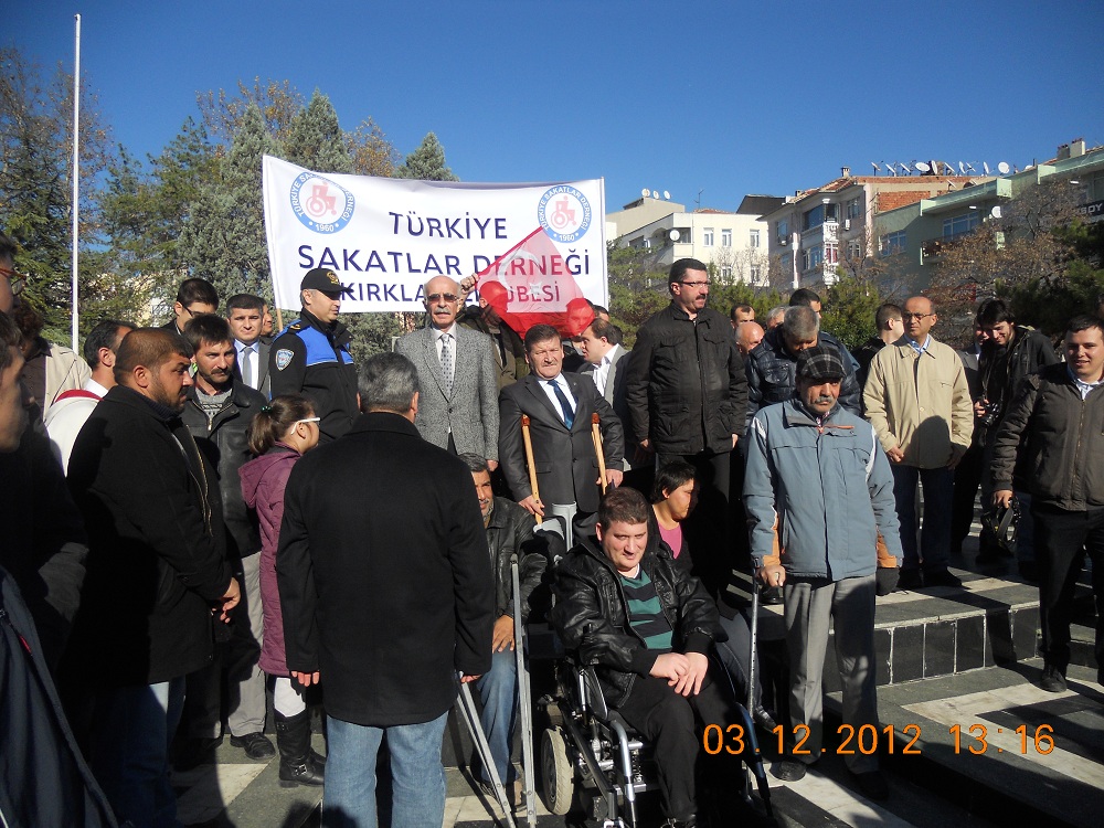 KIRKLARELİ`DE DÜNYA SAKATLAR GÜNÜ ETKİNLİKLERİNE KATILDIK