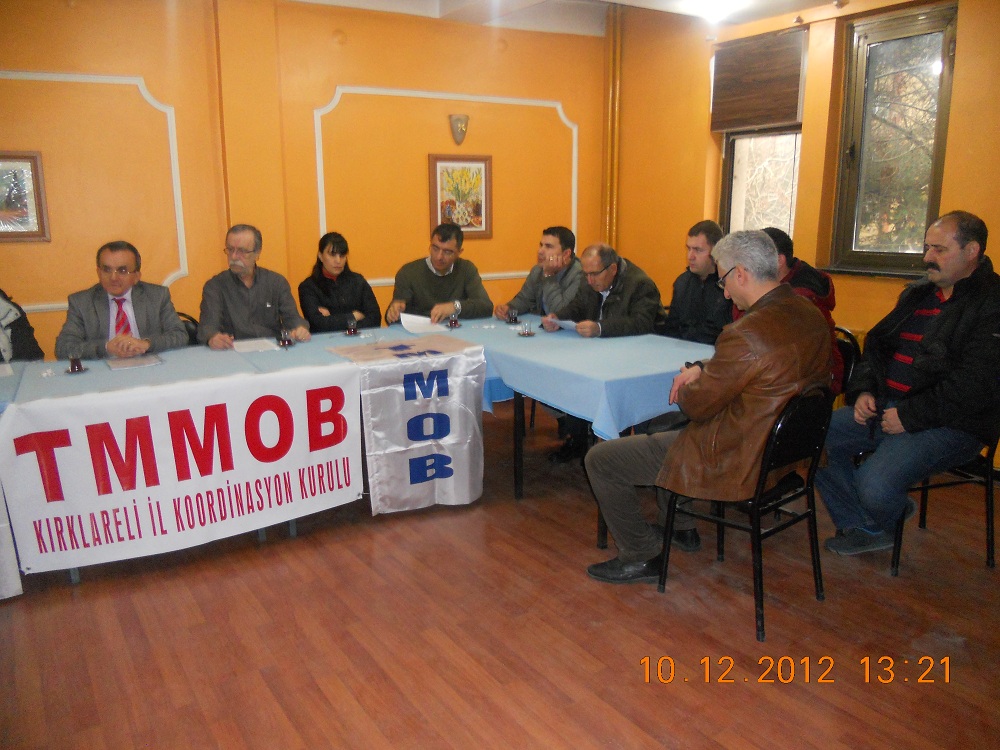 TMMOB KIRKLARELİ İKK`DAN TMMOB YASA TASARISI BASIN AÇIKLAMASI